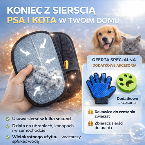 PetLush™ – Wielorazowa szczotka do usuwania sierści zwierząt